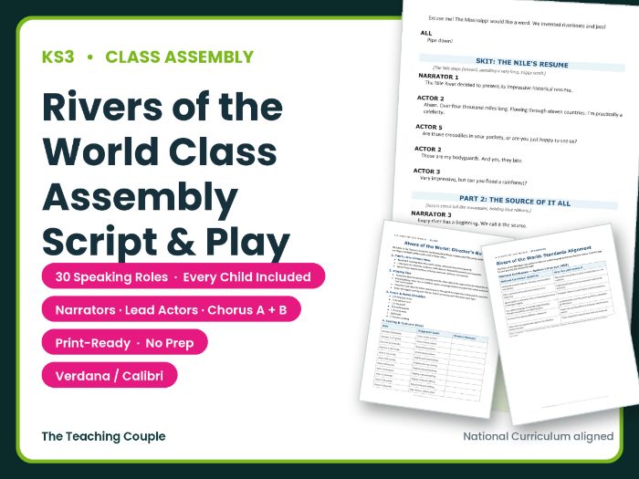 Rivers of the World Class Assembly Script & Play | Years 7–10 | No Prep Drama