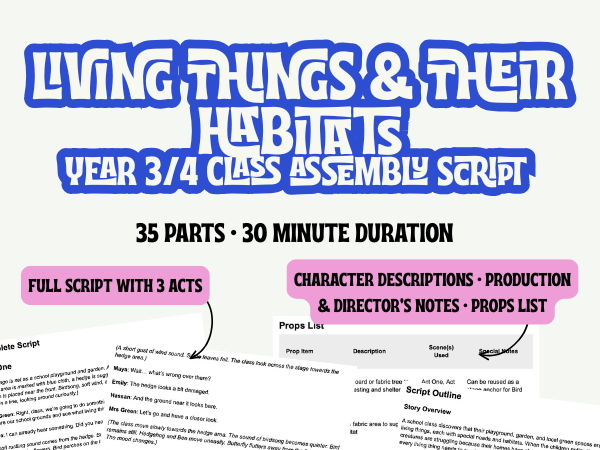 LKS2 Living Things & Their Habitats Assembly Script