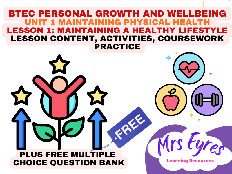 BTEC Level 2 Personal Growth & Wellbeing Unit 1: Maintaining Physical Health & Wellbeing Lesson