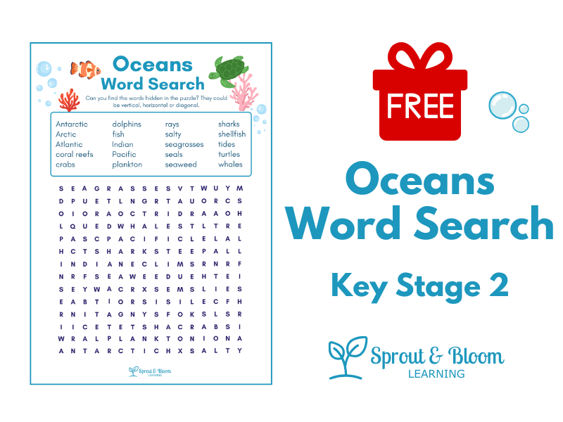 Oceans Word Search | KS2 |Years 3–4