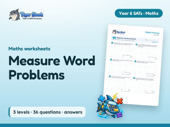 Measure Word Problems: Converting Units Y6