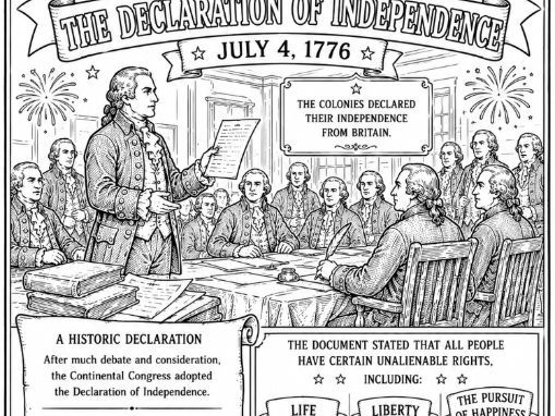 American Revolution Colouring Page- The Declaration of Independence