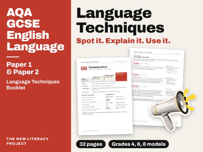 Language Techniques Booklet | Word Classes, Sentence Types & Techniques | AQA GCSE English Language