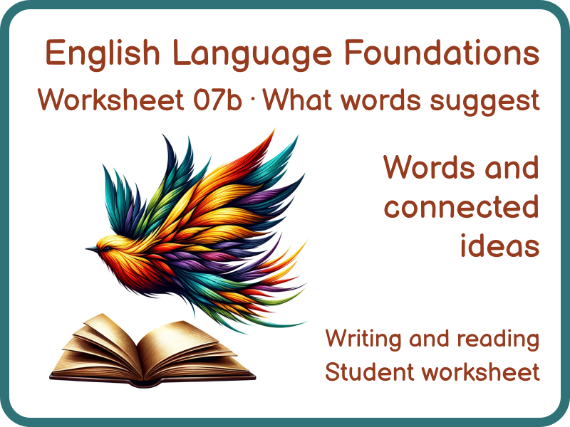 Language Analysis Associations Worksheet KS3 GCSE English Language 07b