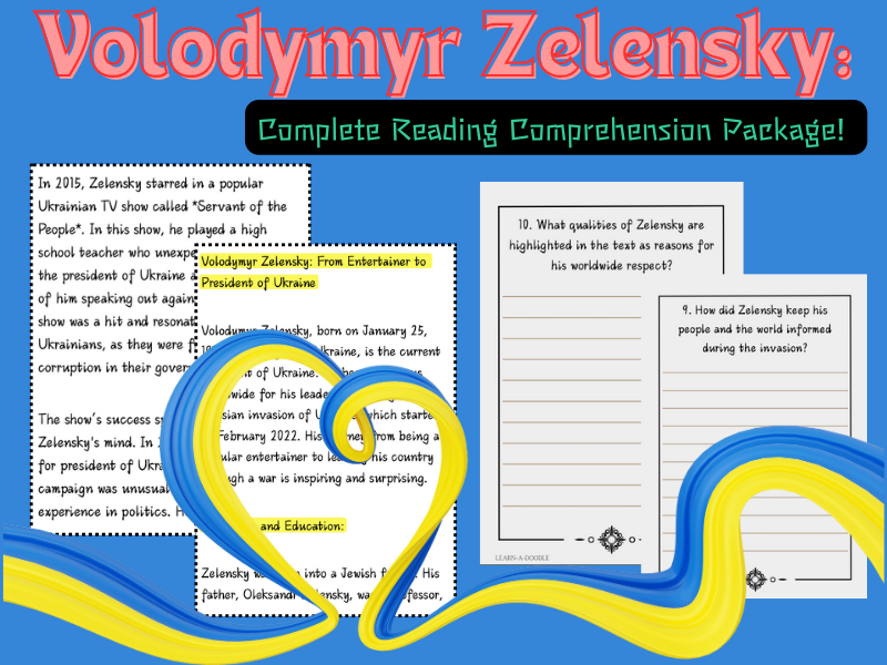 Volodymyr Zelensky: From Comedian to President - A Reading Comprehension Package
