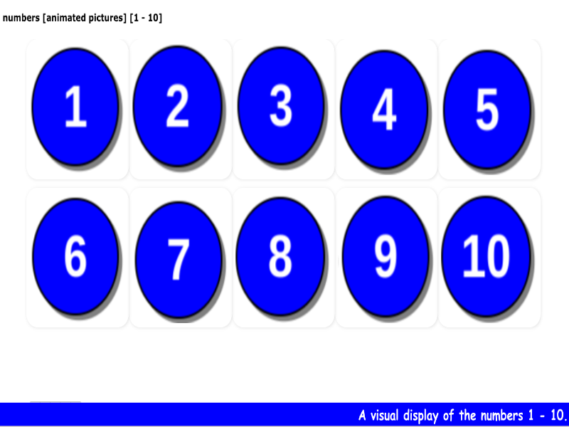 numbers [animated pictures] [1 - 10]