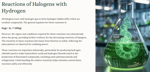 AS Level Chemistry -Unit 11.2 The chemical properties of the halogen ...