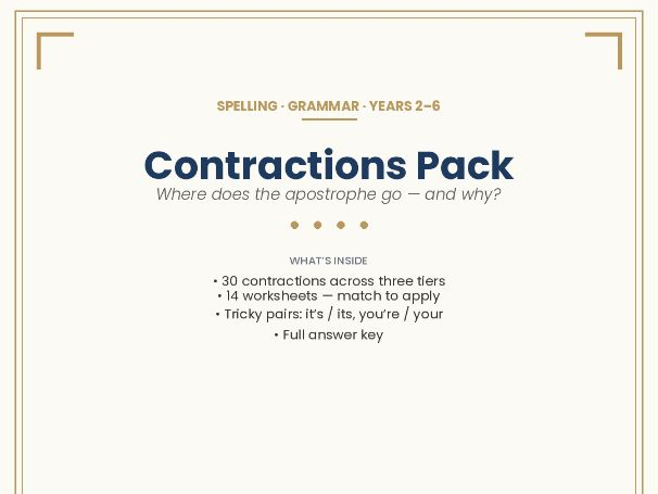 Contractions Pack