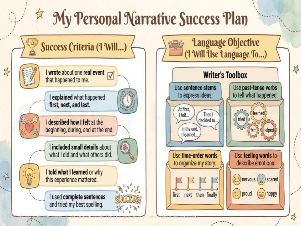 Grade 3 Writing | Personal Narrative: The Best Choice I Ever Made (Module 1)