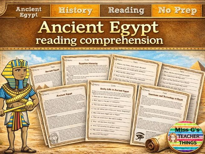 Ancient Egypt Reading Passages Unit - Comprehension Questions