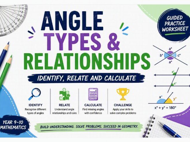 Angle Types & Relationships: Identify, Relate and Calculate