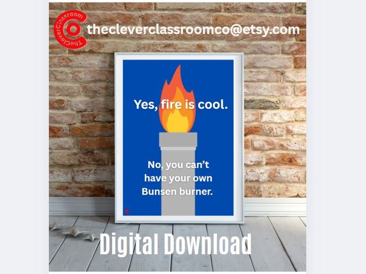 Funny and Sarcastic Secondary Science Classroom Poster