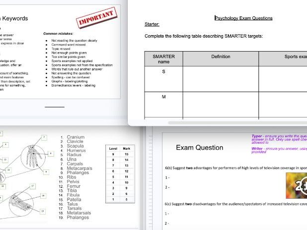 IGCSE PE Revision, Recall & Retrieval