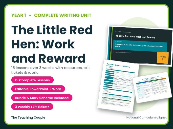 The Little Red Hen: Work and Reward | Year 1 English Unit