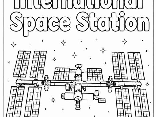 International Space Station Coloring Sheet- Space Exploration