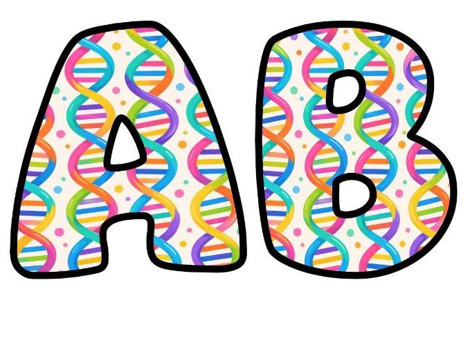 Rainbow DNA Strands Bubble Letters | Science Topic Bulletin Board Letters | Classroom Display Pack