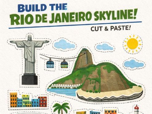 Cut and Paste Rio de Janeiro, Brazil - Fine Motor Skills
