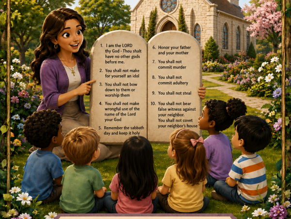 The 10 Commandments Flashcards Sunday School