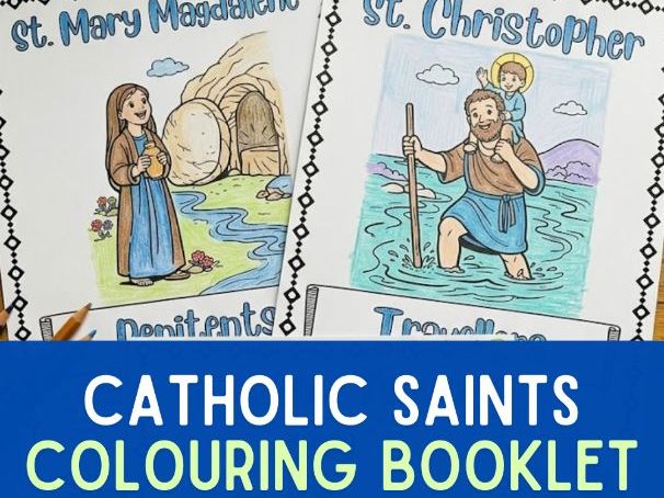 Catholic Saints Coloring Pages & Biographies | RE Activity Booklet