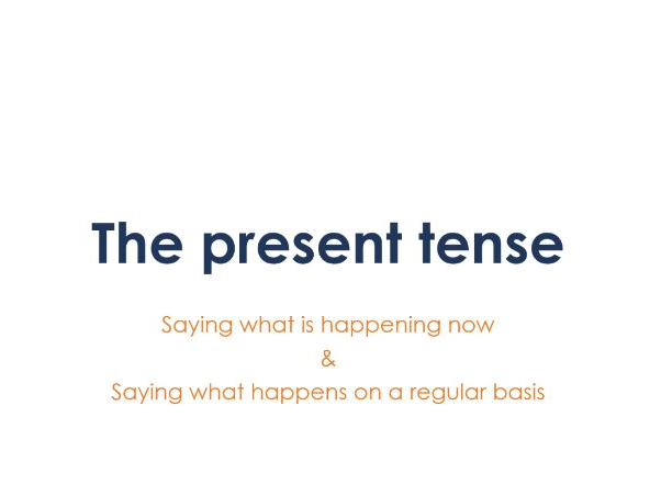 French - Present tense of regular & key irregular verbs