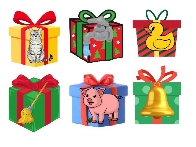 Santa’s Sack CVC Word Matching Activity