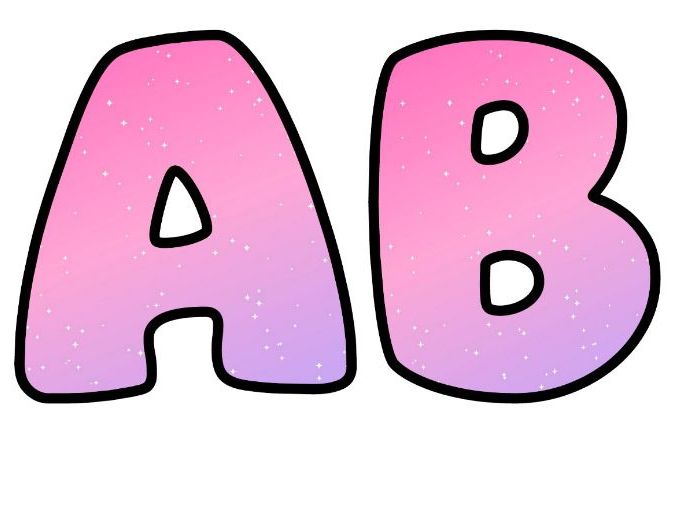 Bubblegum Gradient Bubble Letters | Patterned Bulletin Board Letters | Classroom Display Pack