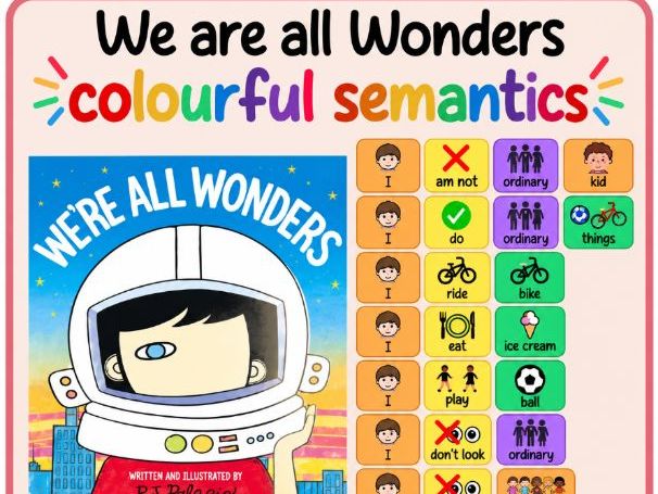 We are all wonders- Colourful Semantics
