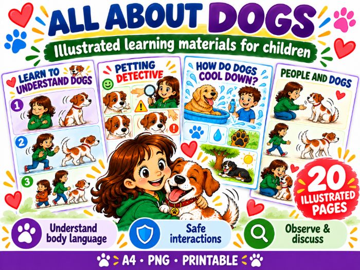 About Dogs | Illustrated Classroom Resource Pack + Teaching Guide Bonus