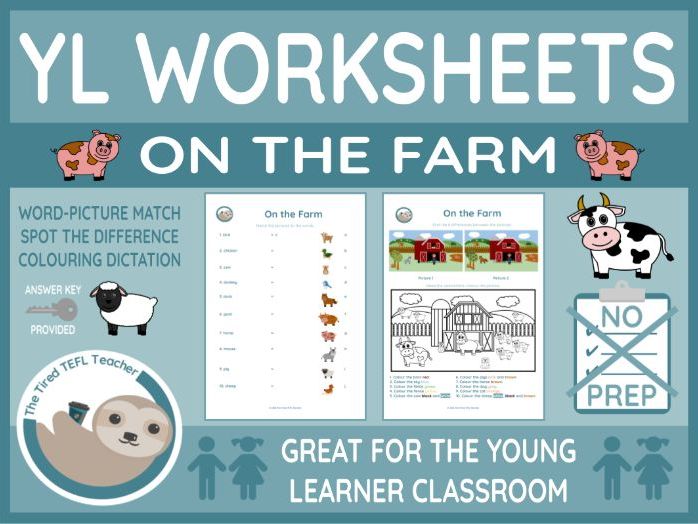 ESL On the Farm Vocabulary Worksheet