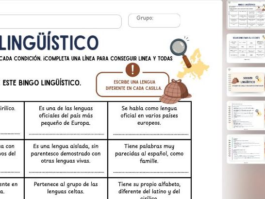 European Day of Languages: Linguistic Bingo Activity