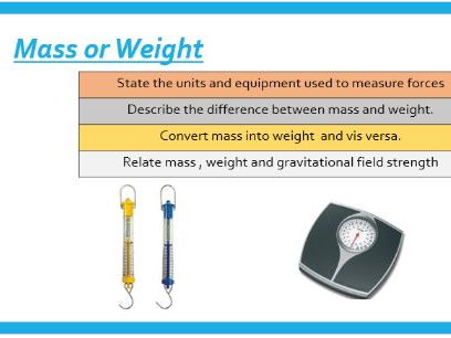 Mass and Weight Forces (Lesson Observations)