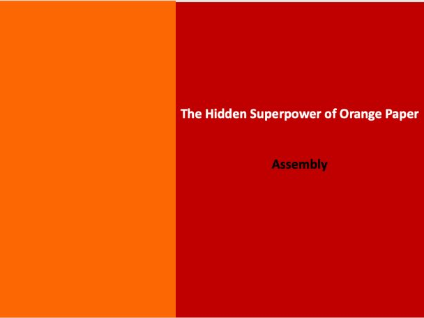 Exam Stress Assembly: The Hidden Superpowers of Orange Paper