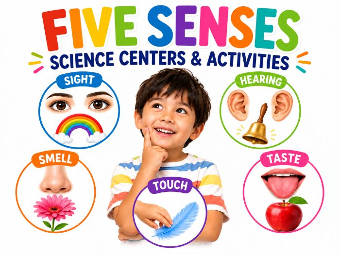 Five Senses Science Activities & Worksheets | Human Body Senses Centers | Kindergarten–2nd Grade