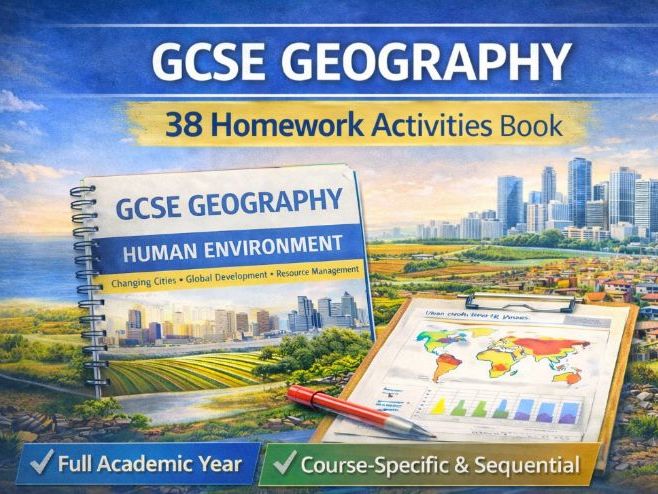 Pearson Edexcel GCSE Geography A Component 2 | Full Academic Years Homework