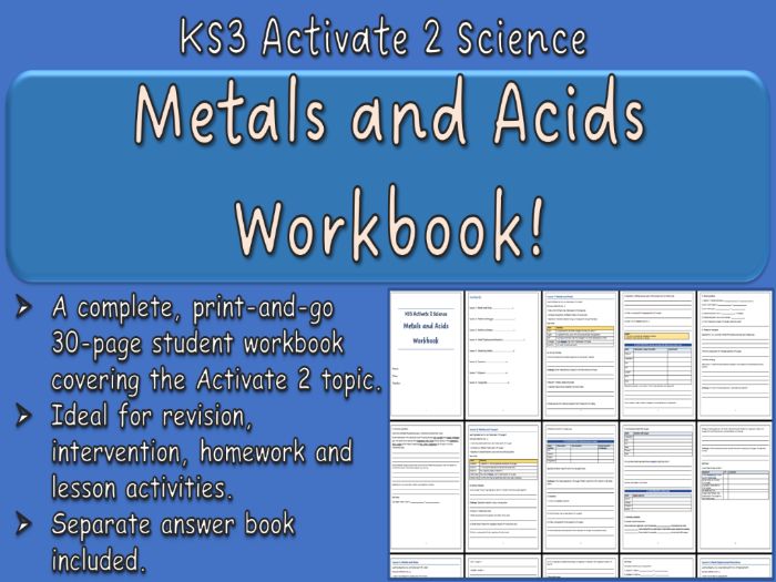Metals and Acids Workbook KS3 Activate 2 Science