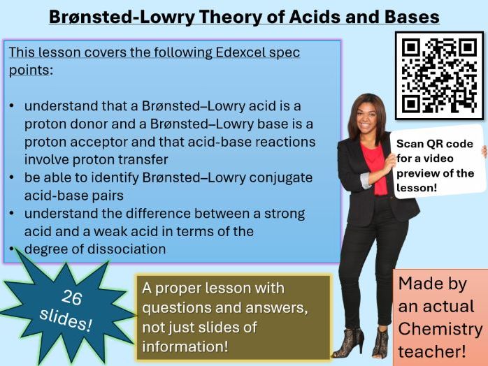 Bronsted-Lowry Theory of Acids and Bases (click for video preview)