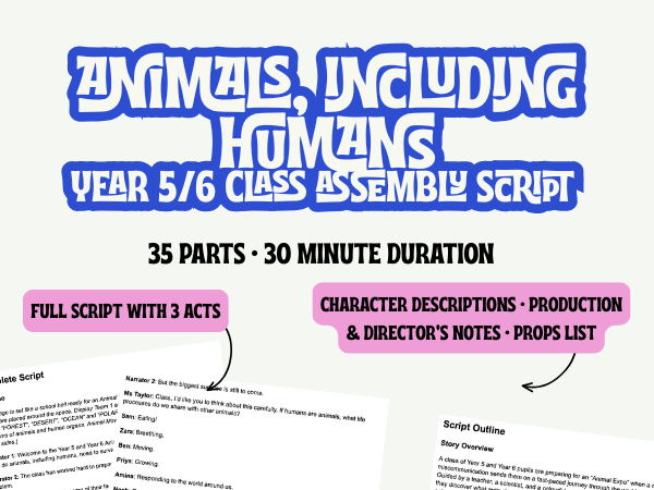 UKS2 Animals, Including Humans Assembly Script