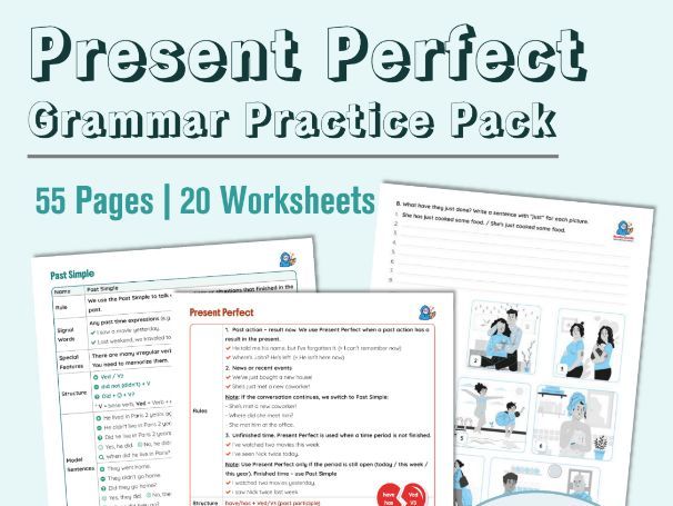 Present Perfect Exercises & Grammar References Mega Pack