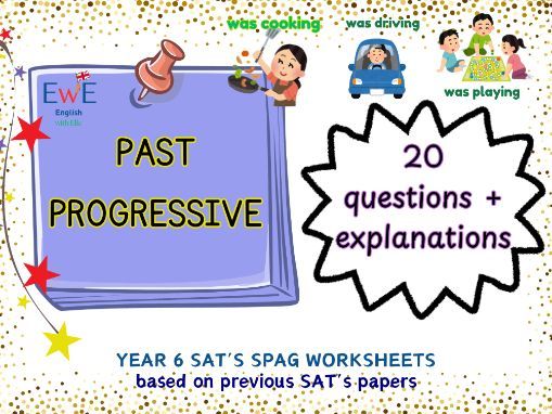 The Past Progressive - Year 6 SPAG SAT's - GRAMMAR Worksheet