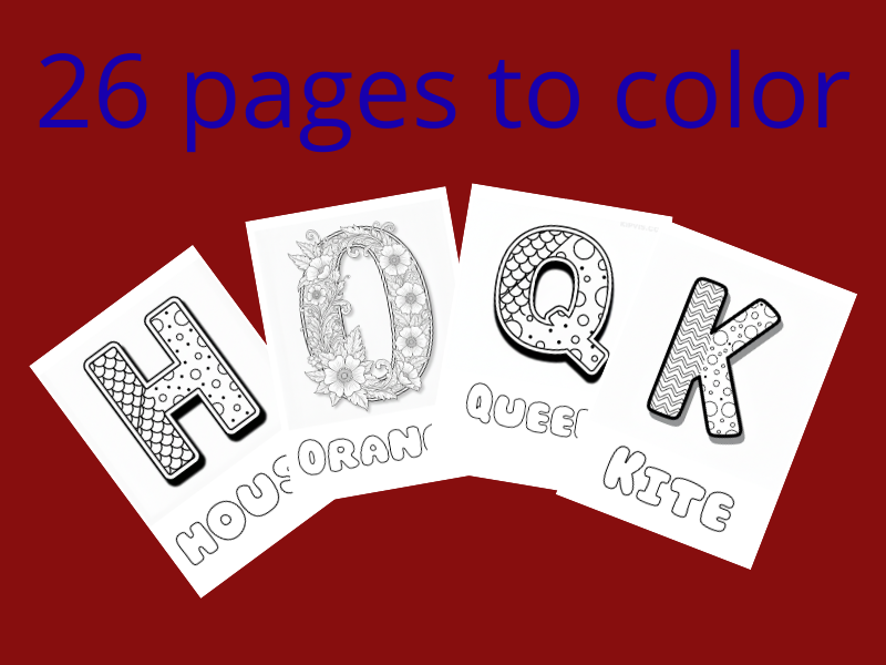 A-Z Zen Pattern & Floral Mindfulness Coloring Pages