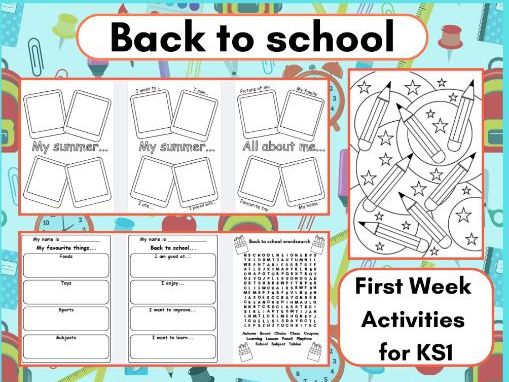 Back To School Activity Sheets