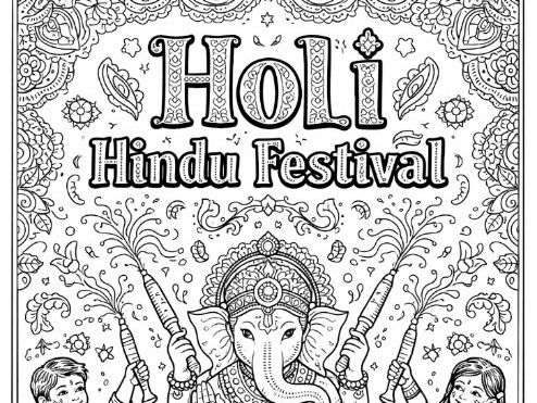 Bundle of 8 Hindu Festivals Colouring Sheets