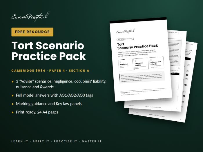 Law of Tort Scenario Pack: Cambridge 9084