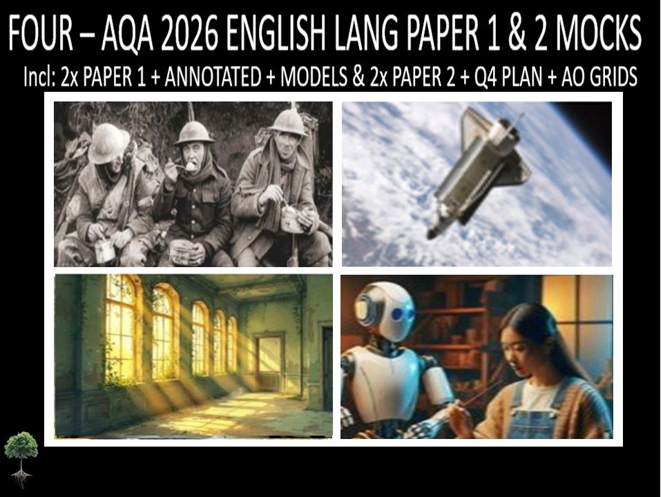 FOUR - AQA PAPER 1 & 2 | 2026 FULL MOCKS | ANNOTATED | Q4 PLAN | AO GRIDS | MODELS