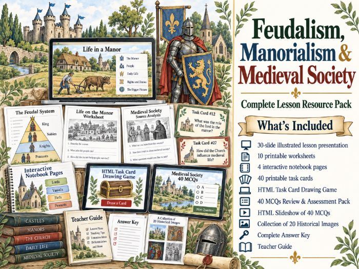Feudalism, Manorialism & Medieval Society — Complete Lesson Resources