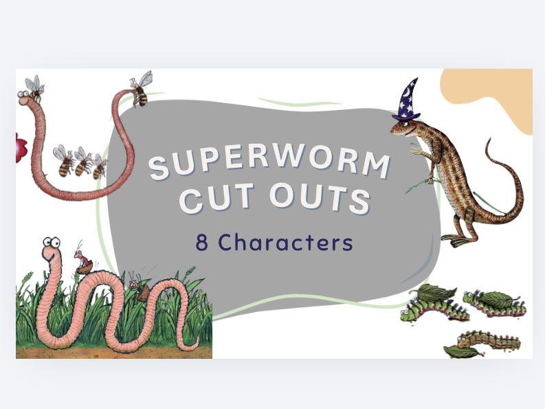 Superworm Character Cut Outs
