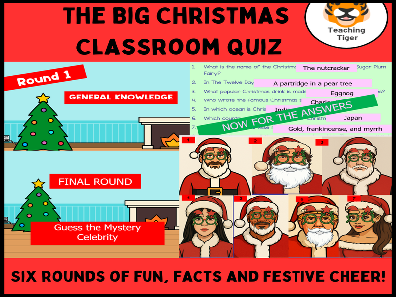 Christmas Quiz 2025 | KS2–KS3 Festive Classroom Quiz | General Knowledge, TV & Film, Maths, Quotes &