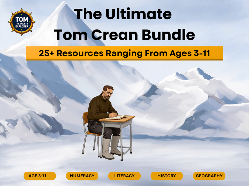 Tom Crean Topic Bundle — Literacy, Numeracy, Geography & History (Ages 3–11)