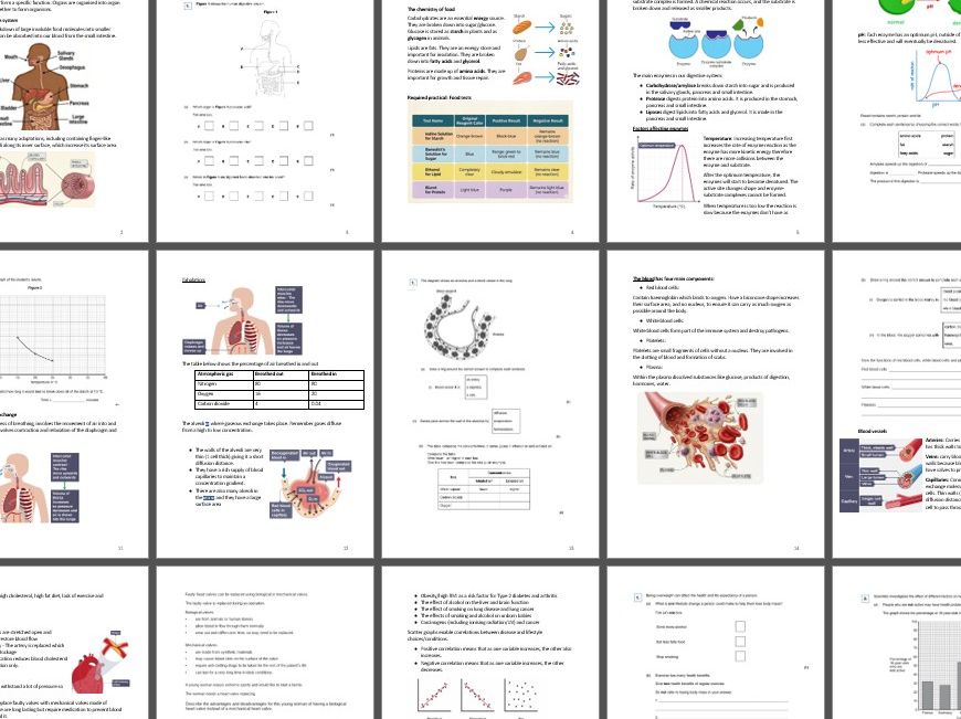 GCSE Trilogy organisation combined science biology mastery revision booklet AQA paper 1