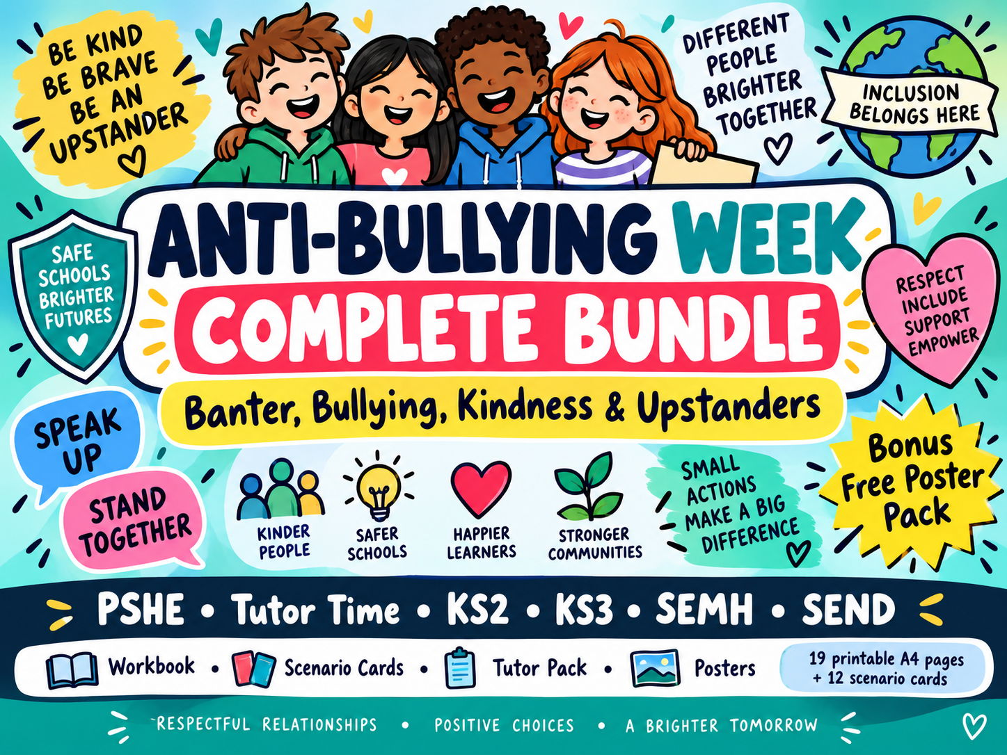Anti-Bullying Week Complete Bundle | Banter, Bullying, Kindness & Upstanders | SEND Friendly